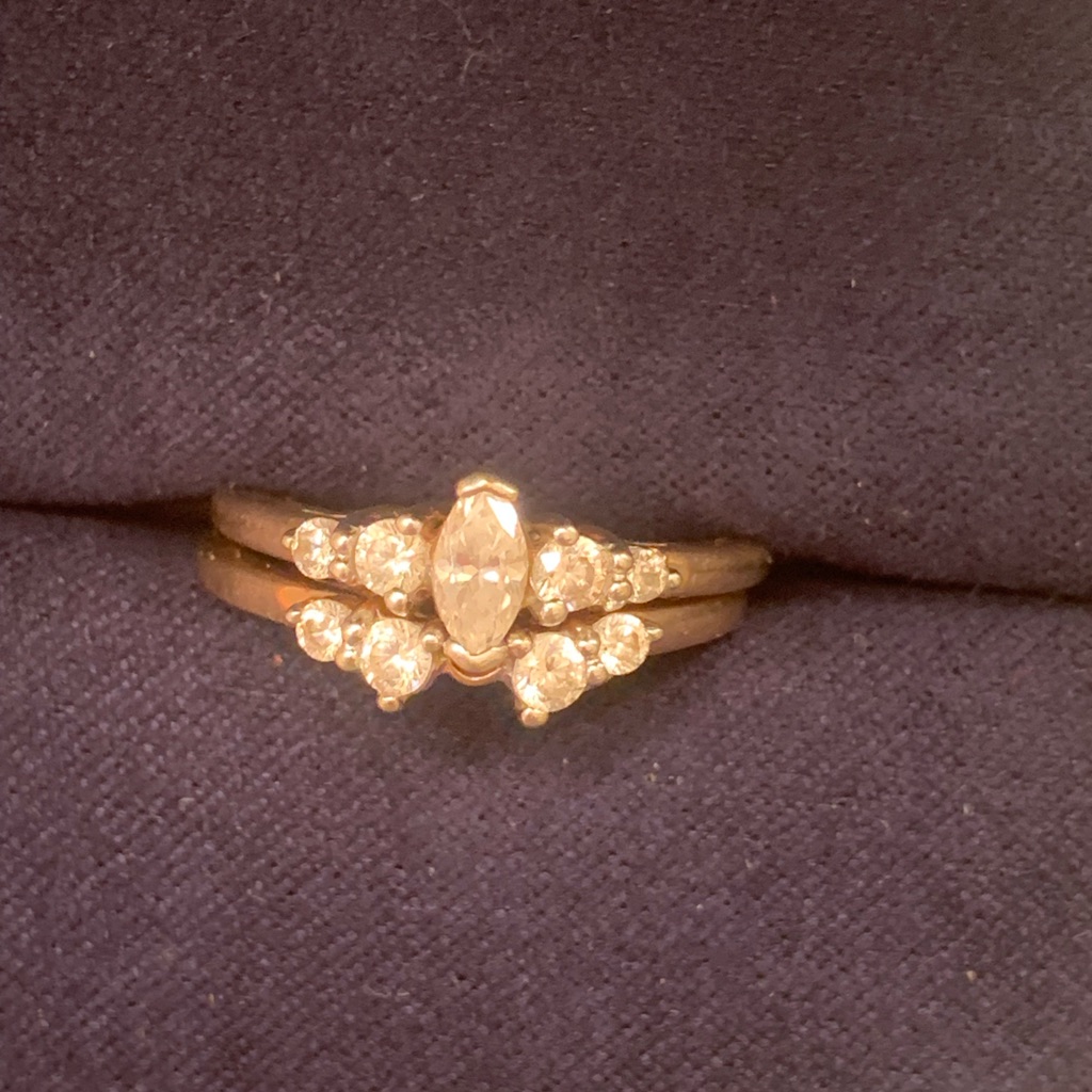 Solid 10k Gold Cz Ring